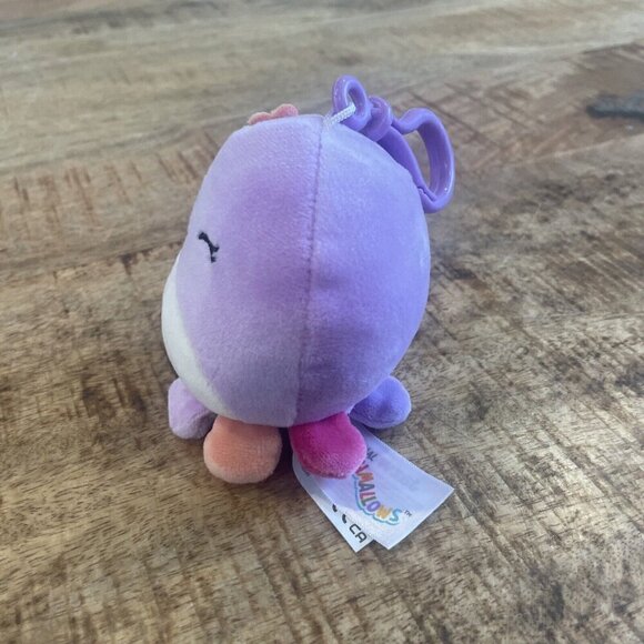 Squishmallows Beula - Purple Octopus w/Multicolored Tentacles 3.5" Clip-On Plush - Picture 3 of 9